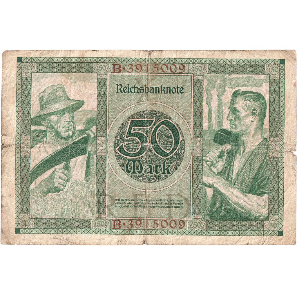 Billete, 50 Mark, Alemania, 1920-07-23, KM:68, BC