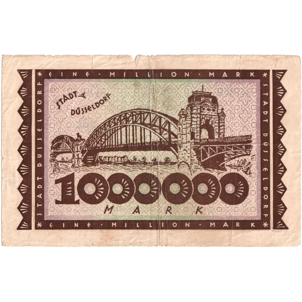 Germania, Düsseldorf, 1 Million Mark, 1923-08-15, BB