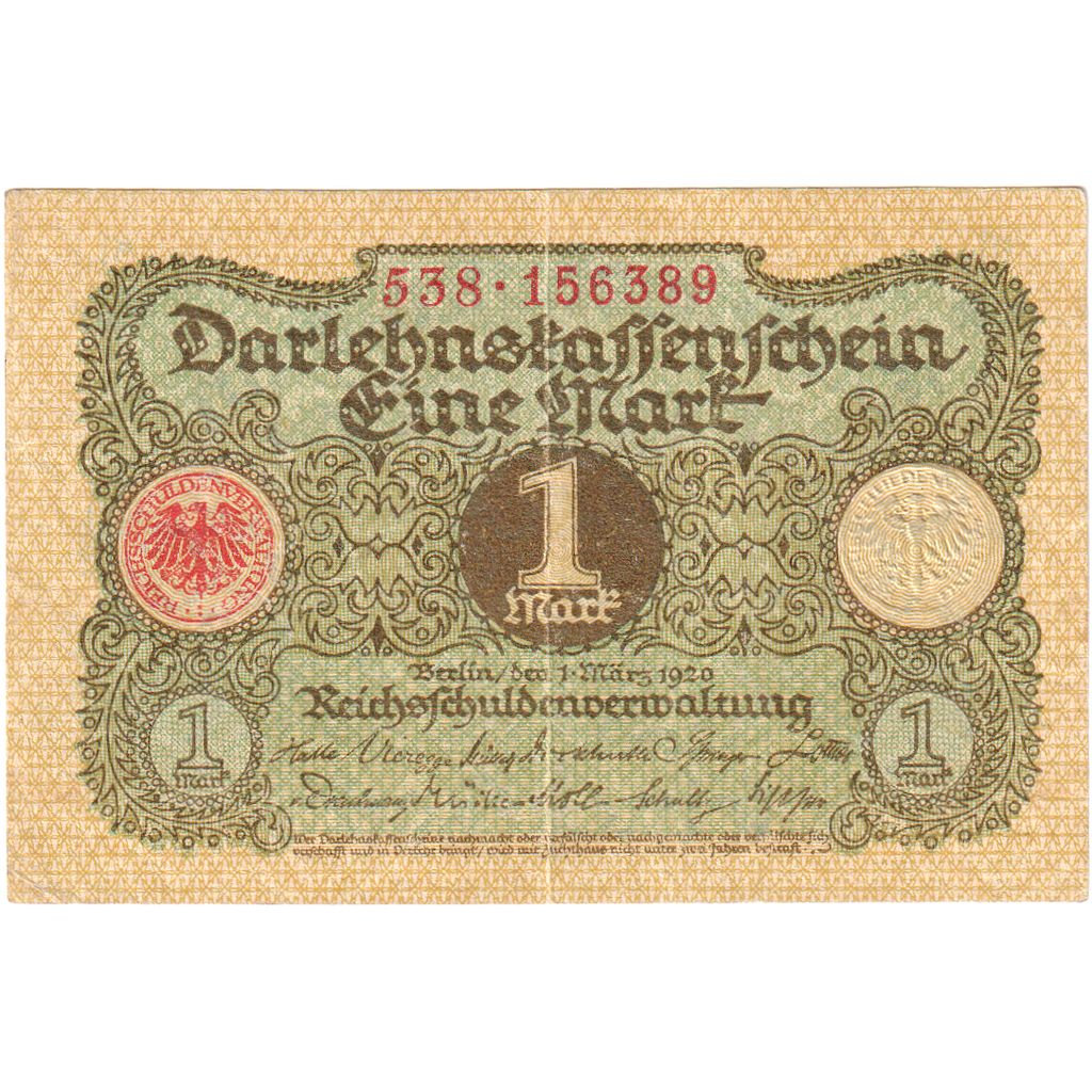 Germania, 1 Mark, 1920-03-01, FDS