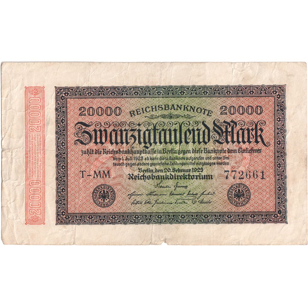 Deutschland, 20,000 Mark, 1923-02-20, S+