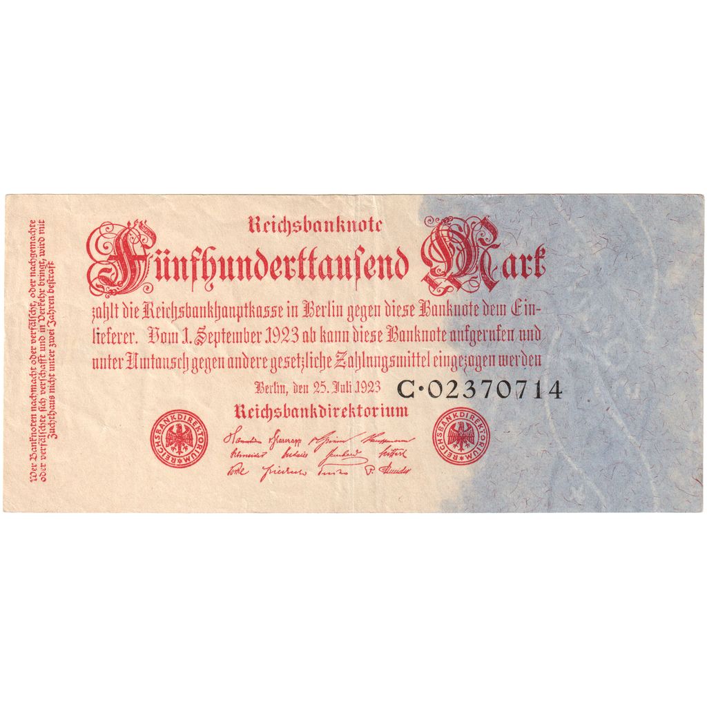 Alemania, 500000 Mark, 1923-07-25, EBC