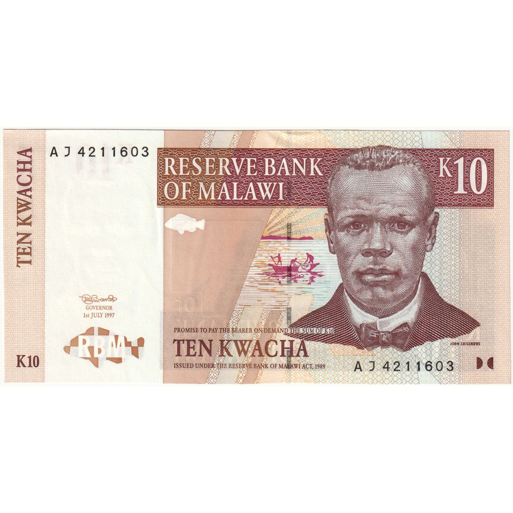 Malawi, 10 Kwacha, 1997-07-01, FDS