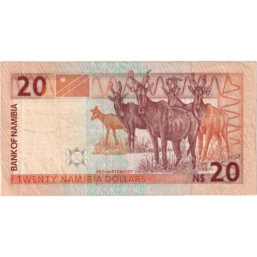 Banknot, Namibia, 20 Namibia Dollars, KM:5a, UNC(65-70)