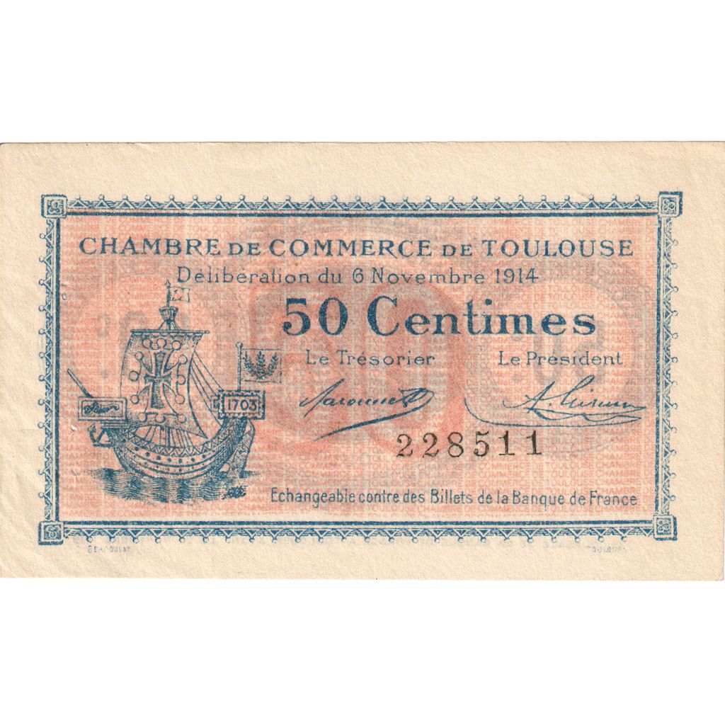 France, 50 Centimes, 1914-11-06, EF(40-45), Pirot:122-8