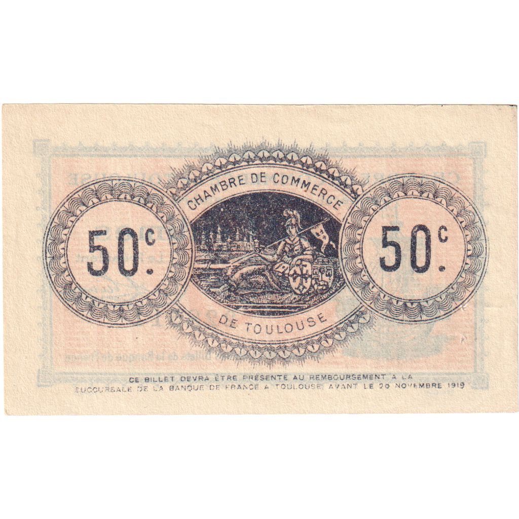France, 50 Centimes, 1914-11-06, EF(40-45), Pirot:122-8