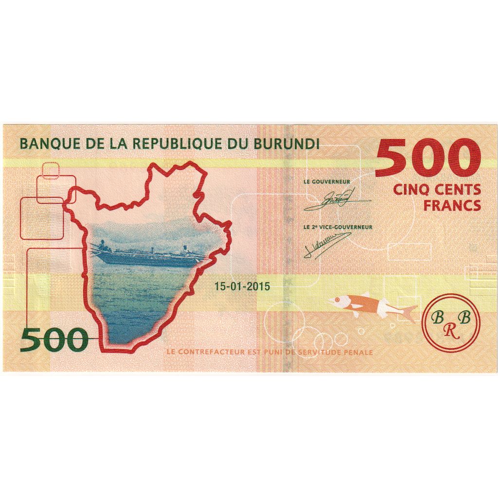 Burundi, 500 Francs, 2015.01.15, NEUF