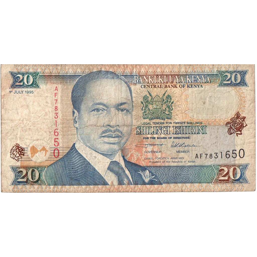 Quénia, 20 Shillings, 1995-07-01, VF(20-25)
