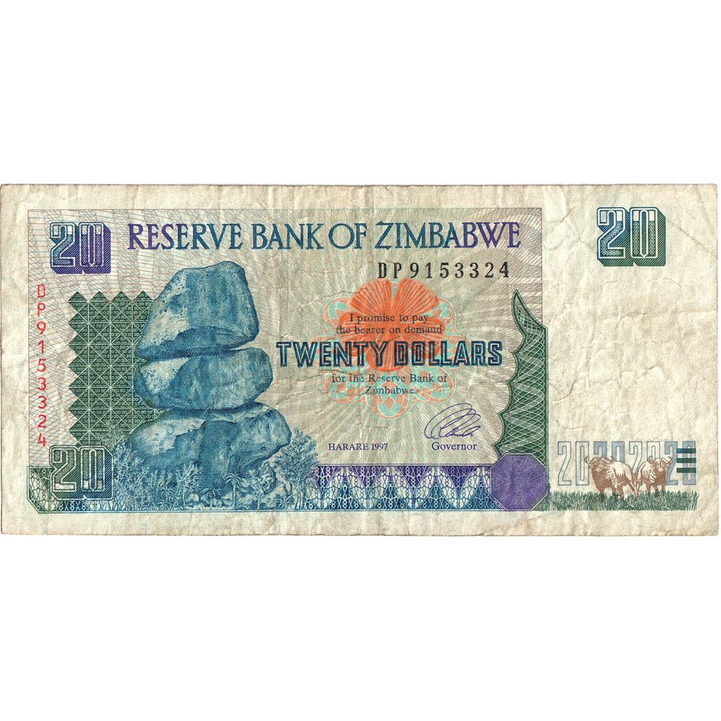 Zimbabwe, 20 Dollars, VF(30-35)