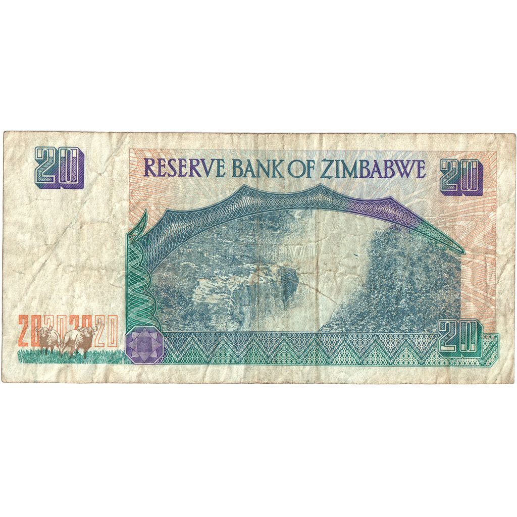 Zimbabwe, 20 Dollars, VF(30-35)