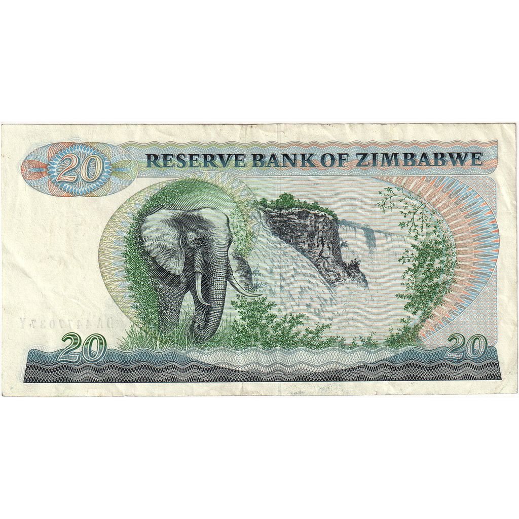 Zimbabwe, 20 Dollars, 1994, EF(40-45)