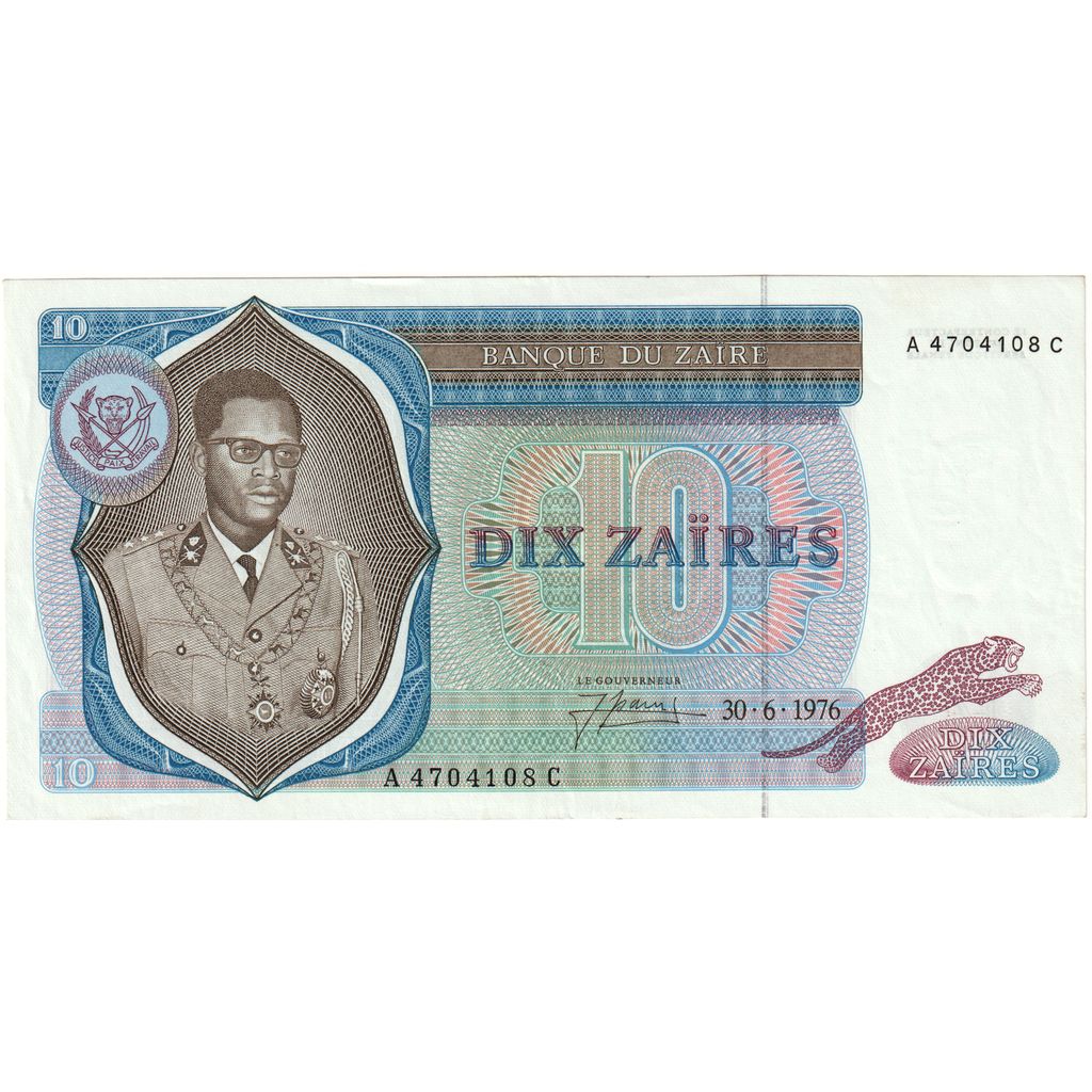 Zaire, 10 Zaïres, 1976-06-30, UNC(63)