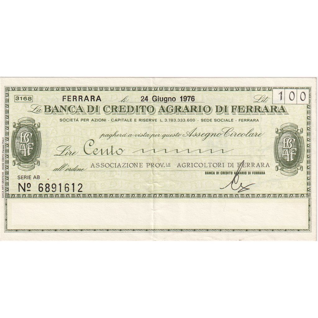Italia, 100 Lire, 1976-06-24, EBC