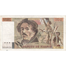 France, 100 Francs, Delacroix, G.132, EF(40-45)