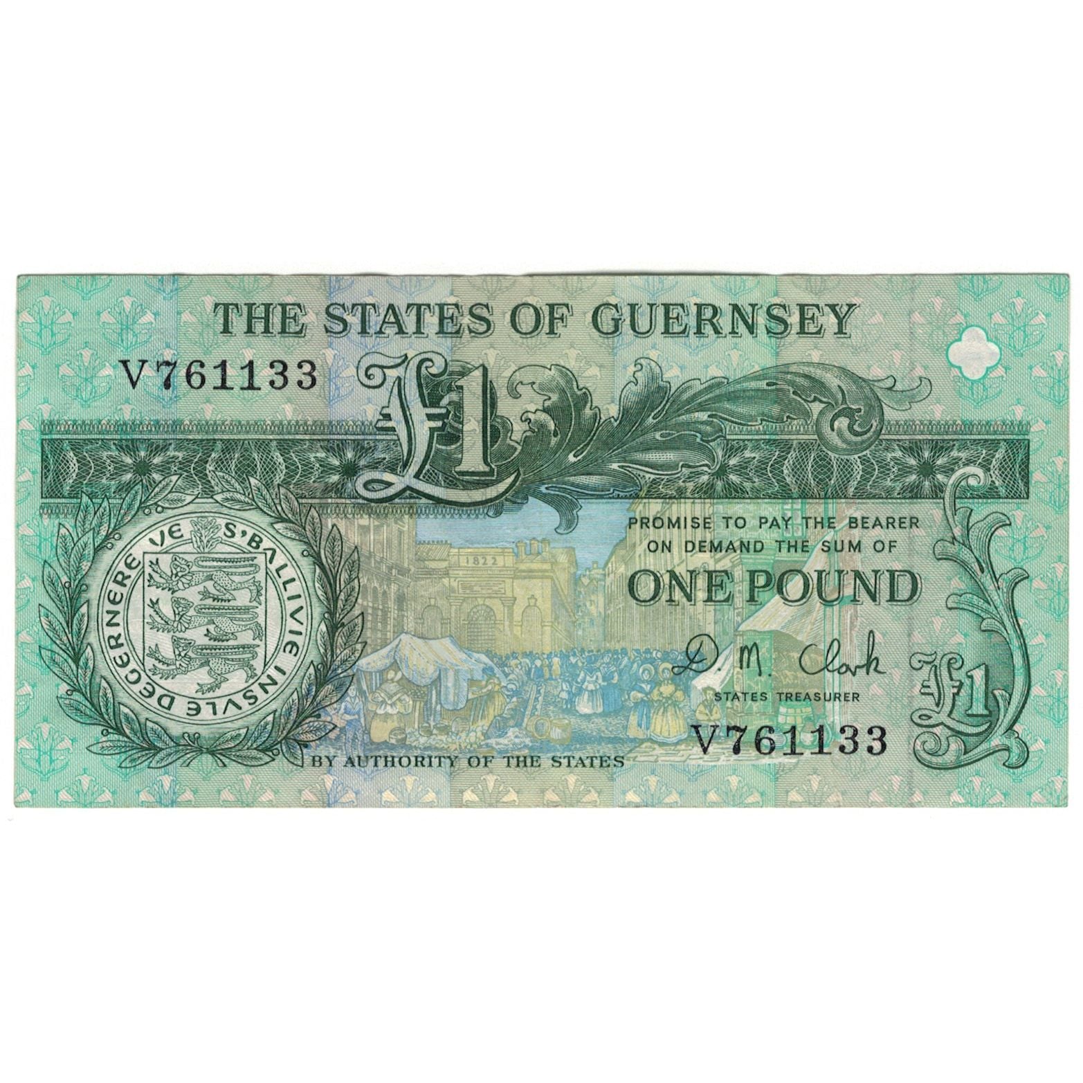 Billet, Guernsey, 1 Pound, 1991, KM:52c, SUP