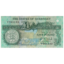 Billet, Guernsey, 1 Pound, 1991, KM:52c, SUP