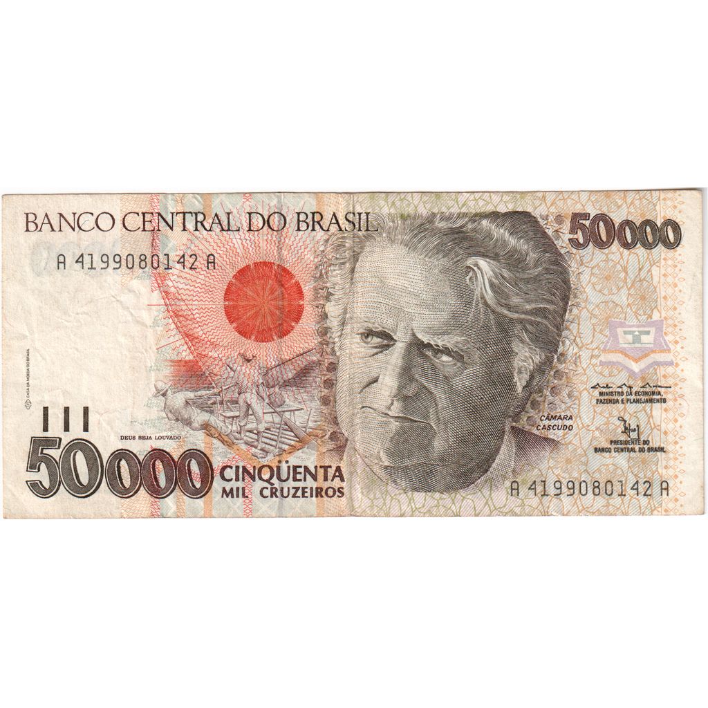 Brasile, 50,000 Cruzeiros, BB