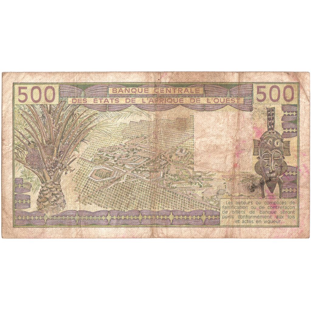 West African States, 500 Francs, VF(20-25)
