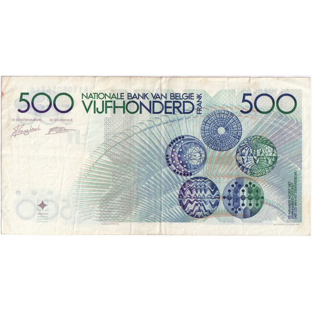 Belgium, 500 Francs, EF(40-45)