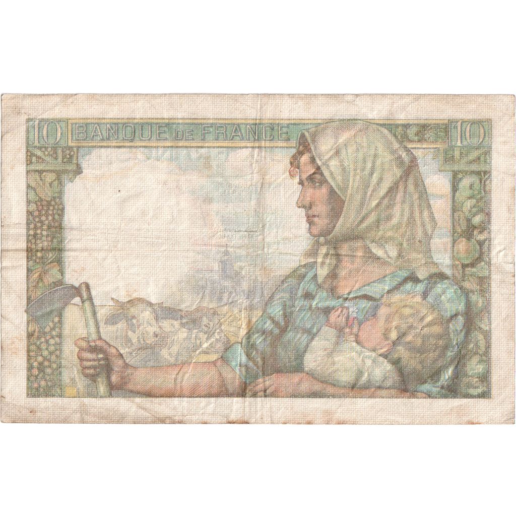 França, 10 Francs, Mineur, 1944-06-22, T.86, VF(20-25)