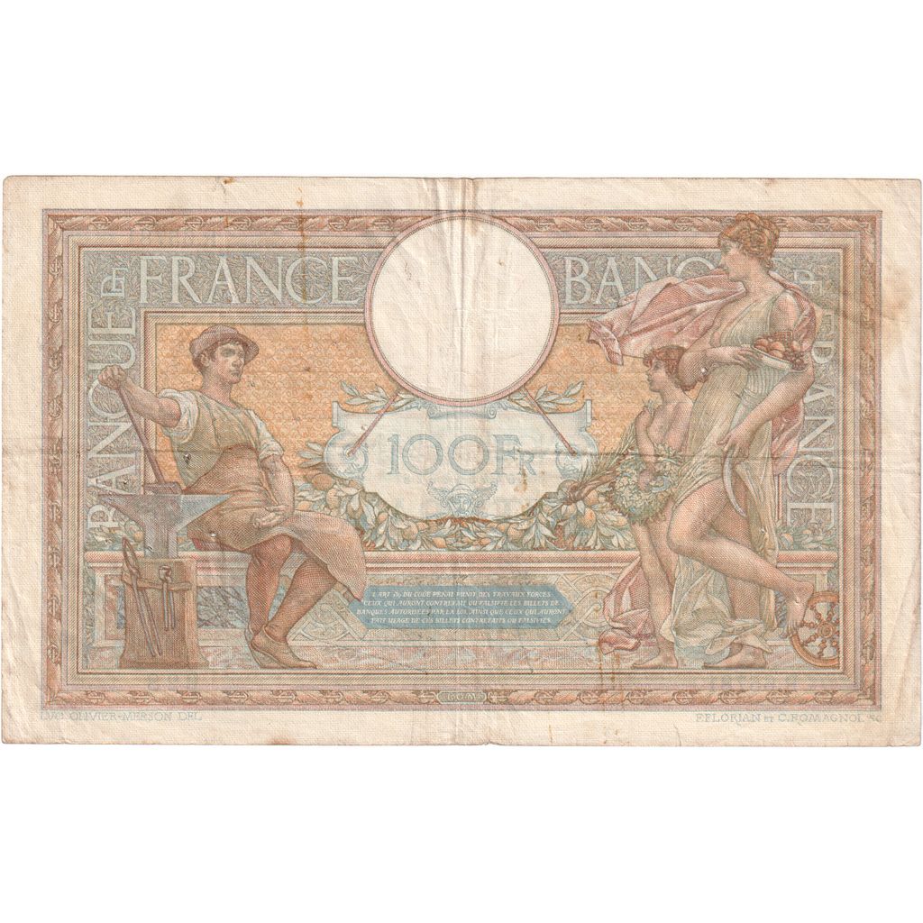France, 100 Francs, Luc Olivier Merson, 1939, 1939-04-06, TTB, Fayette:25.45