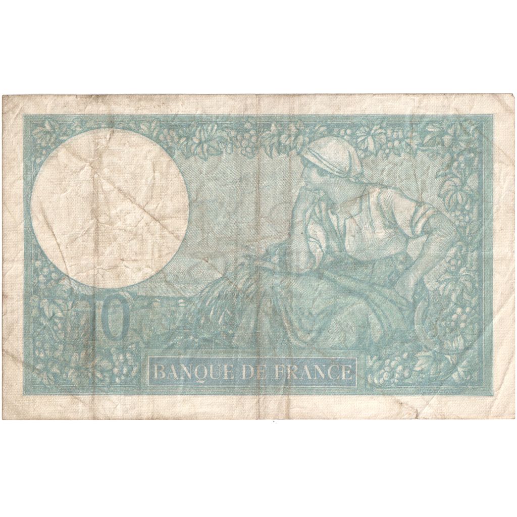 Francia, 10 Francs, Minerve, 1939-02-02, W.68528, BC+