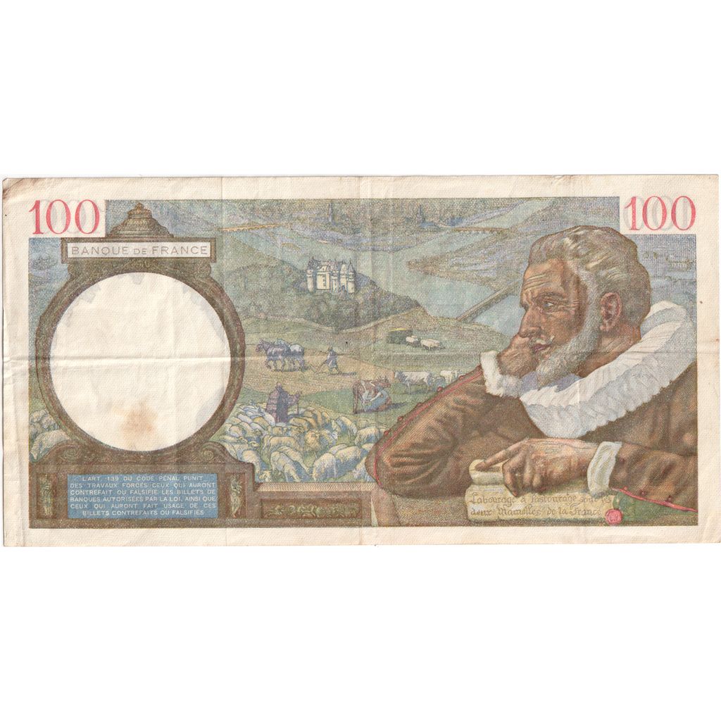 Frankrijk, 100 Francs, Sully, 1941-04-03, J.20212, TTB