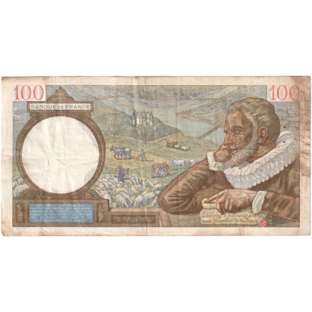 Francia, 100 Francs, Sully, 1940-09-26, X.15292, BC