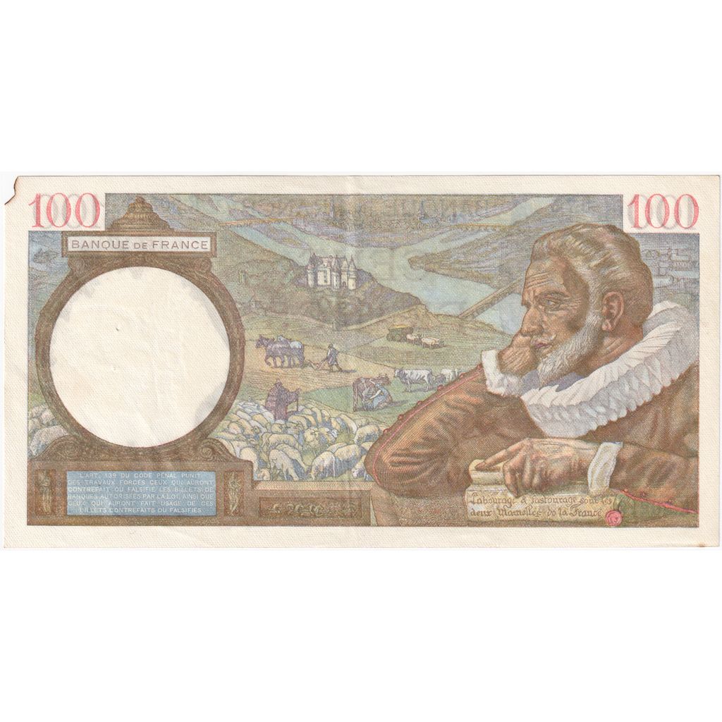 France, 100 Francs, Sully, 1942-04-02, K.30210, TTB