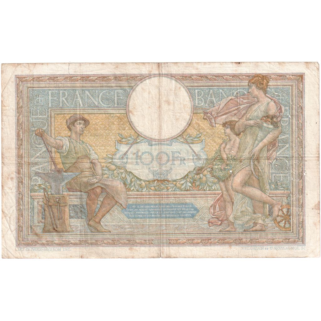 France, 100 Francs, Luc Olivier Merson, 1932-06-02, M.35347, TB+