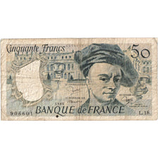 França, 50 Francs, Quentin de La Tour, 1980, VF(30-35), Fayette:67.6, KM:152b