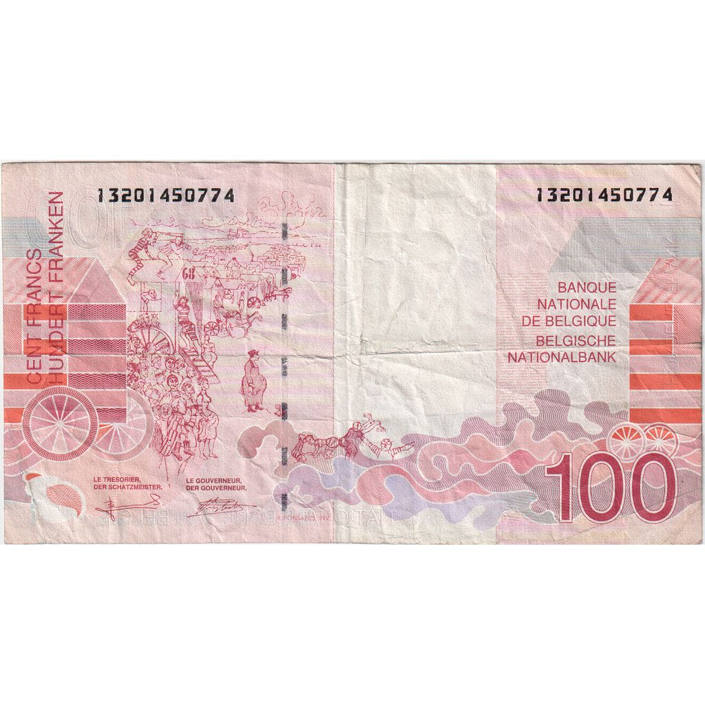 Belgium, 100 Francs, VF(30-35)