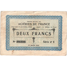 Frankreich, 2 Francs, 1916-01-01, SERIE N 1, ACIÉRIES DE FRANCE, S+