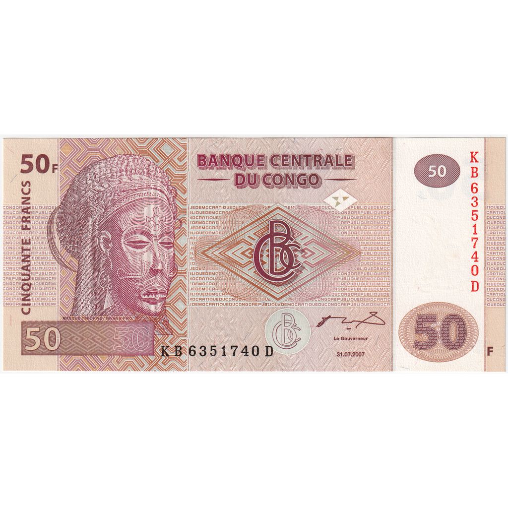 Repubblica Democratica del Congo, 50 Francs, 2007-07-31, FDS