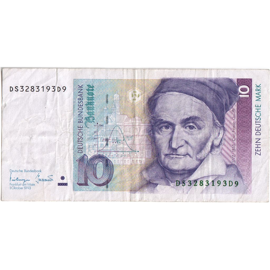 Niemcy - RFN, 10 Deutsche Mark, 1993-10-01, EF(40-45)
