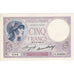 France, 5 Francs, Violet, 1933-06-08, S.55969, UNC(63)
