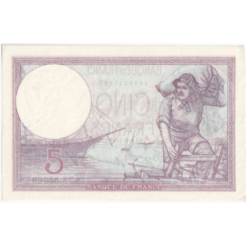 Frankreich, 5 Francs, Violet, 1933-06-08, S.55969, UNZ-