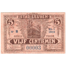 Belgique, LEUVEN, 5 Centimes, SUP