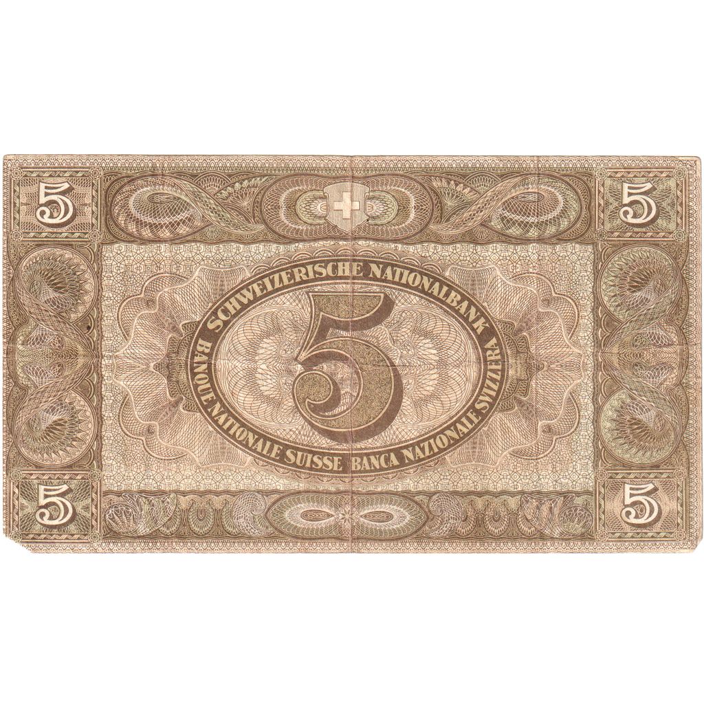 Svizzera, 5 Franken, 1946-08-31, MB+