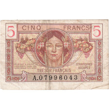 France, 5 Francs, 1947 French Treasury, Undated (1947), A.079960443, VF(20-25)