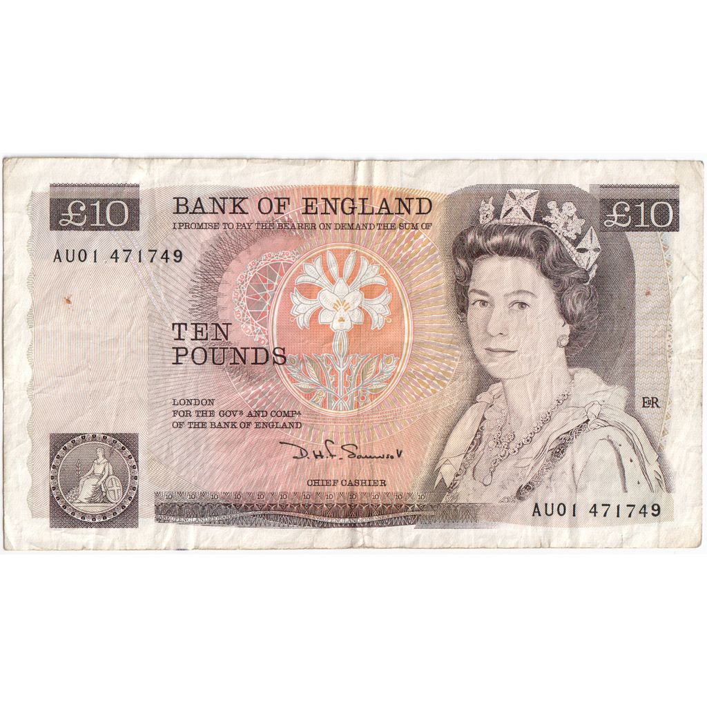 Great Britain, 10 Pounds, VF(30-35)