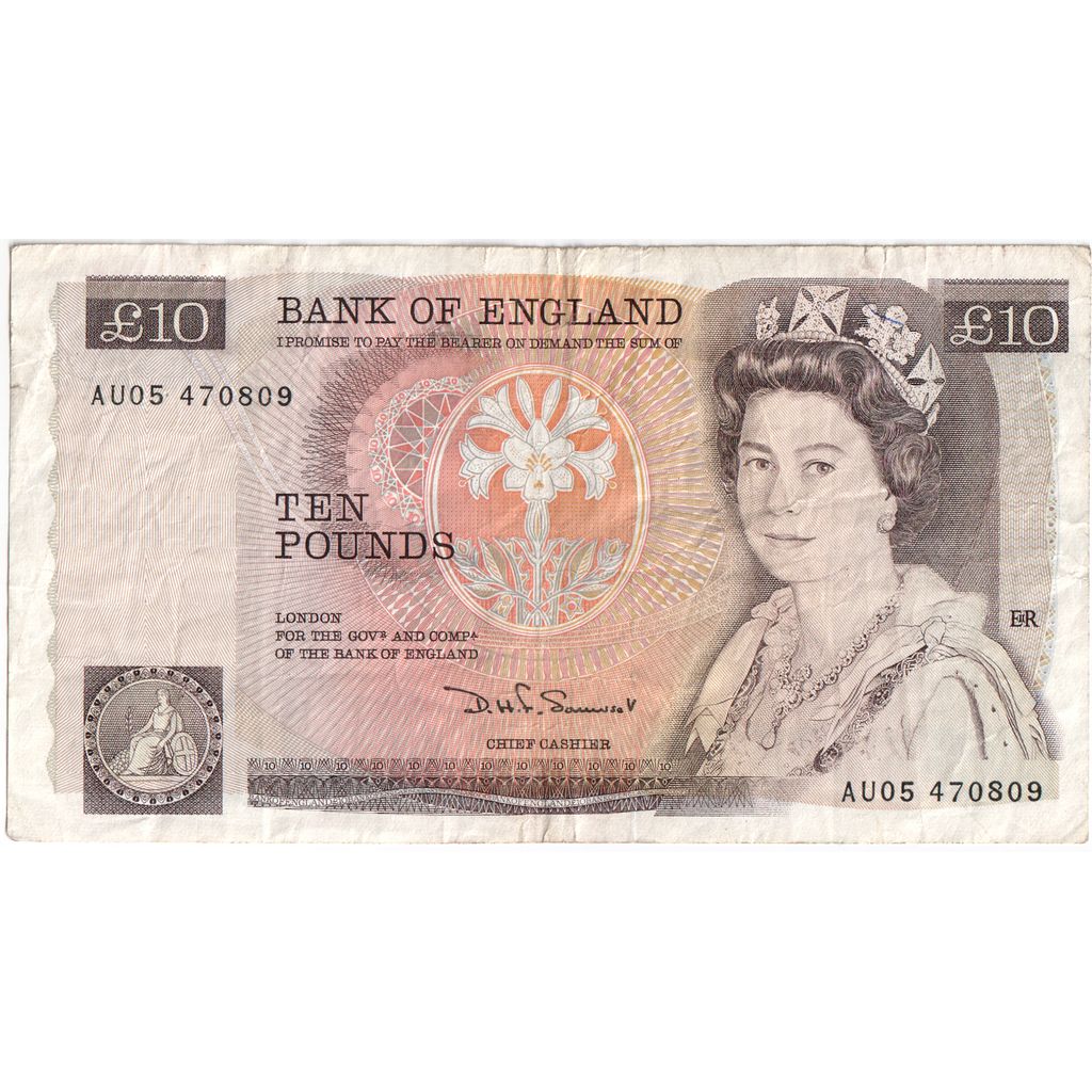 Wielka Brytania, 10 Pounds, VF(30-35)