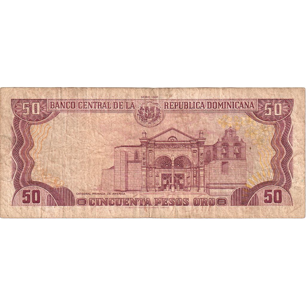 Dominican Republic, 50 Pesos Oro, 1994, KM:149a, 1995, VG(8-10)