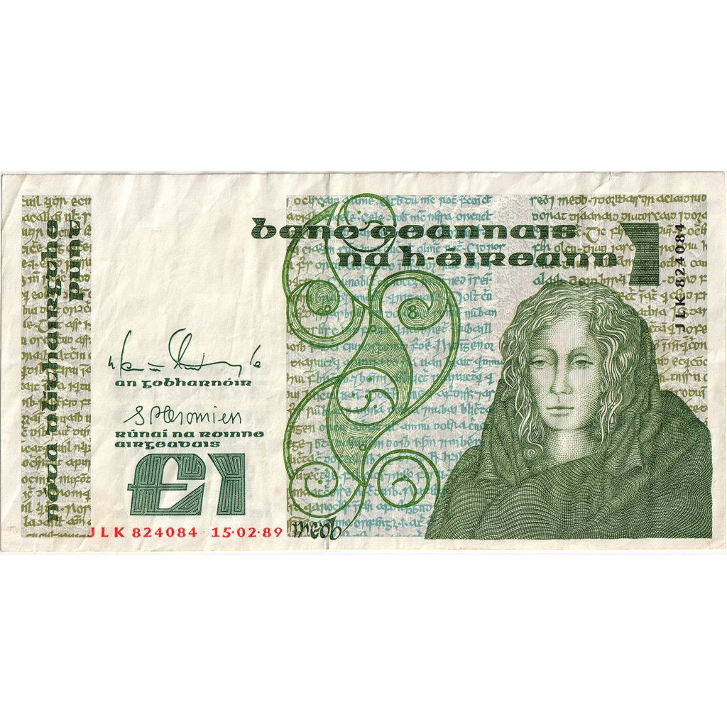 Ireland - Republic, 1 Pound, 1989-02-15, SS