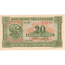 Grecja, 20 Drachmai, 1940-04-06, UNC(63)