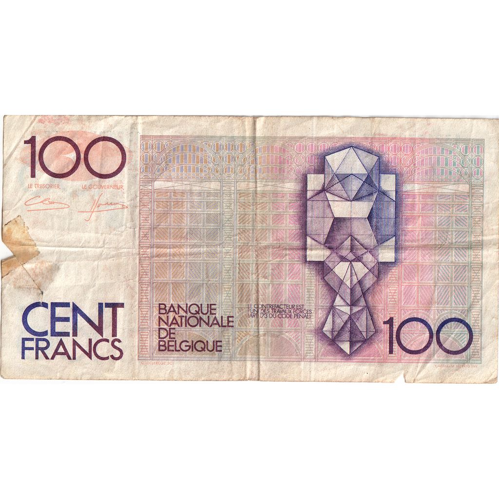 Belgio, 100 Francs, MB