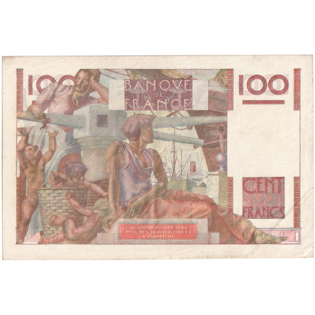France, 100 Francs, Jeune Paysan, 1954-01-07, F.577, TTB