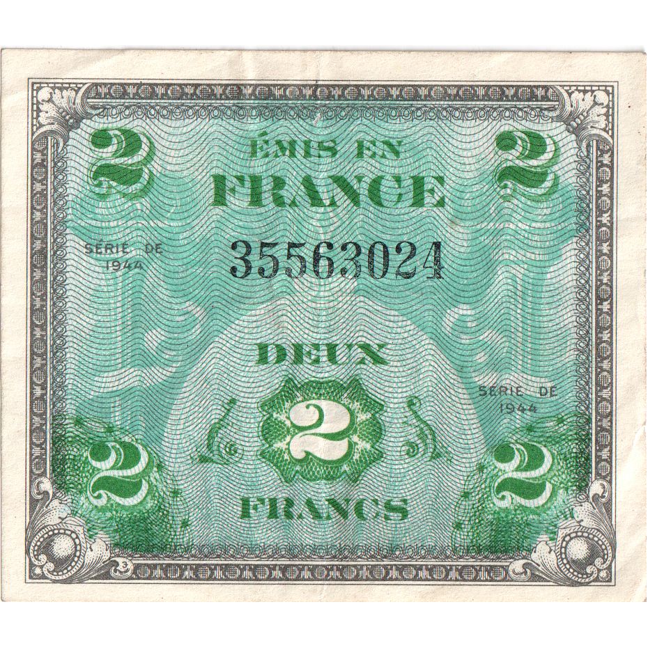 Francia, 2 Francs, SÉRIE 1944, BB