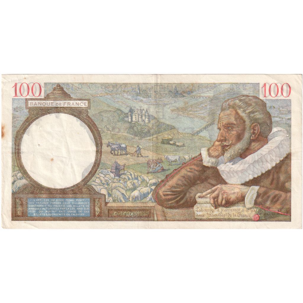 France, 100 Francs, Sully, 1940-10-24, G.15603, EF(40-45)