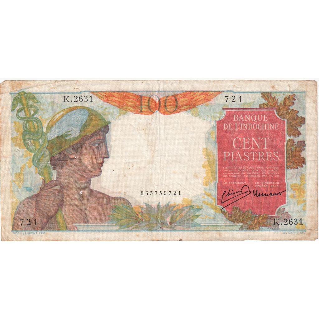 Indochine française, 100 Piastres, TB+