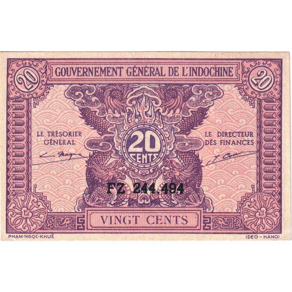 Indocina francese, 20 Cents, SPL